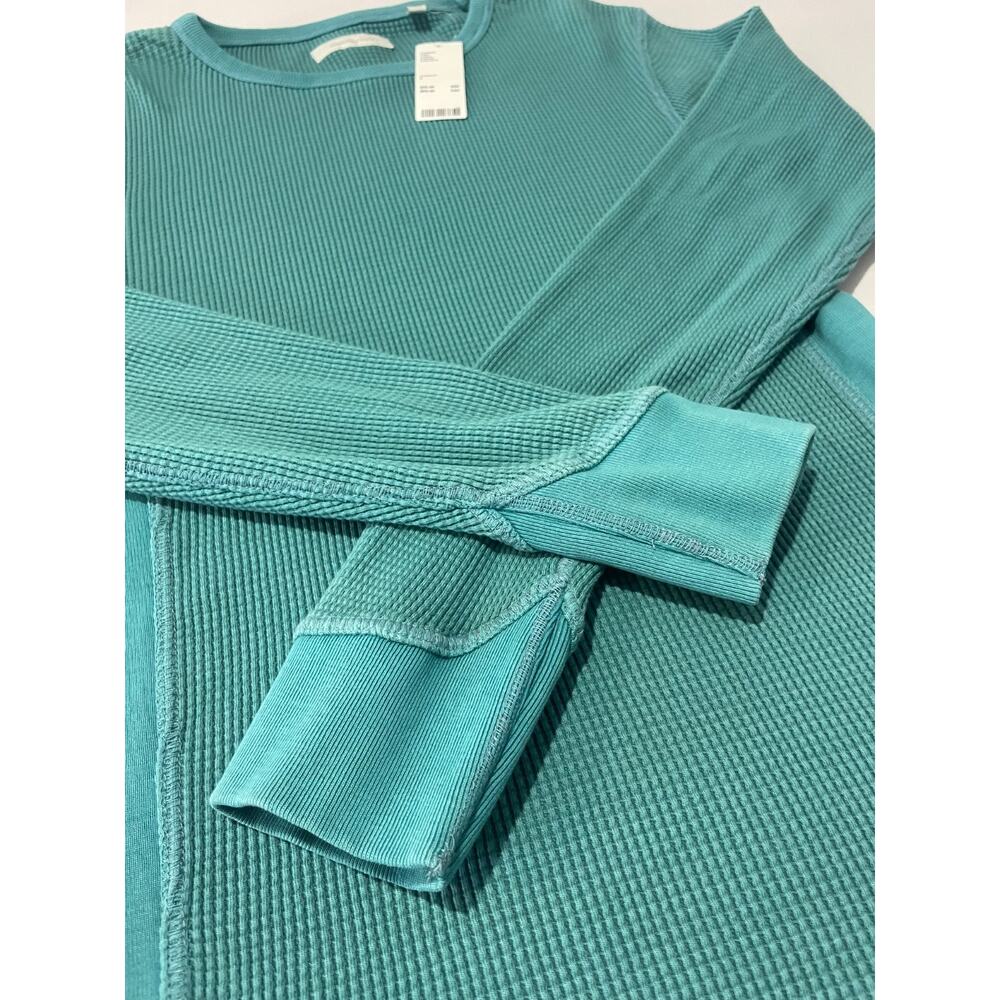 NWT Urban Outfitters Shirt Mens‎ L Blue Waffle Adult Long Sleeve Tee Crew Neck - Picture 7 of 12